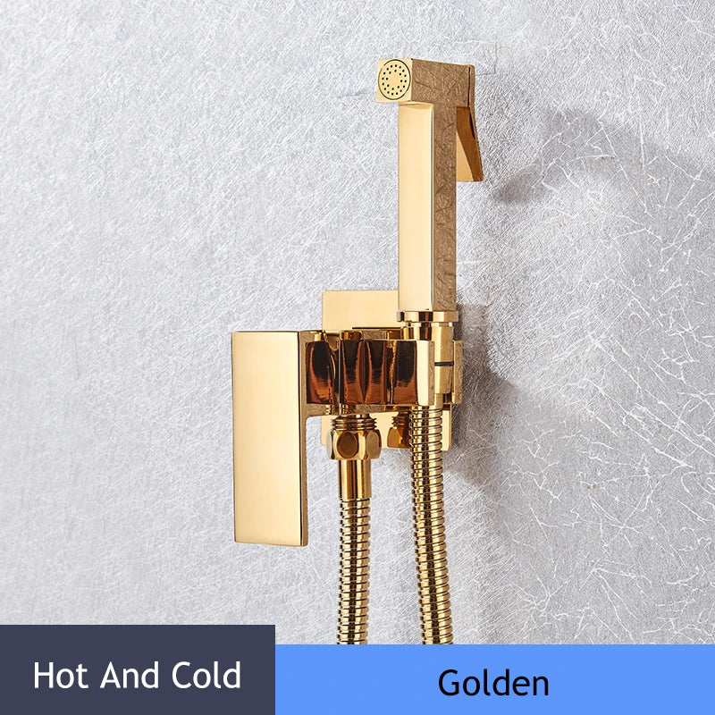 Matte Black Hygienic Showers Mixer Faucet Cold Water