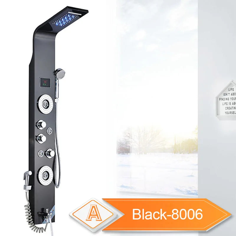 Led Bathroom Shower Panel Modes Intelligent Lcd Shower