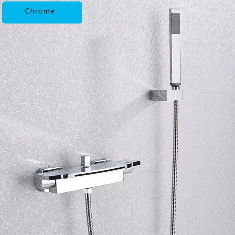 Brass Wall Mounted Waterfall Bathtub Faucet Bathroom Faucet