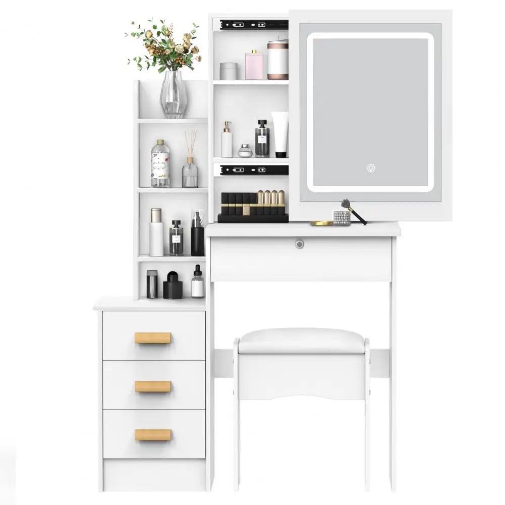 Bedroom Dressing Table Vanity Desk Sliding Mirror Lights