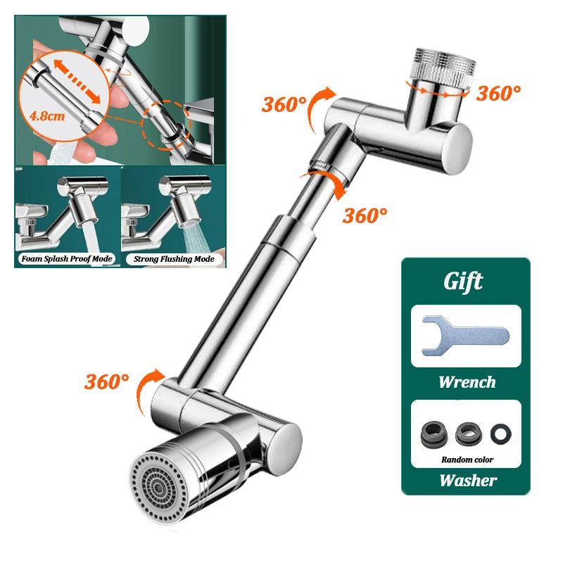 1440 Scalable Metal Faucet Aerator Splash-Proof Bathroom Tap