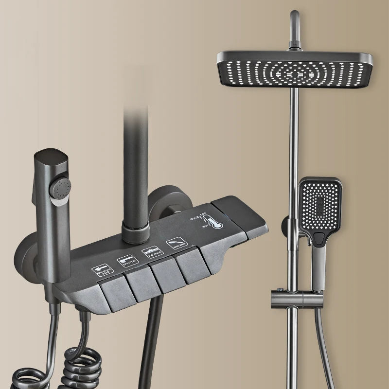 Cold Waterfall Piano Bathroom Shower 12 Inch Rain