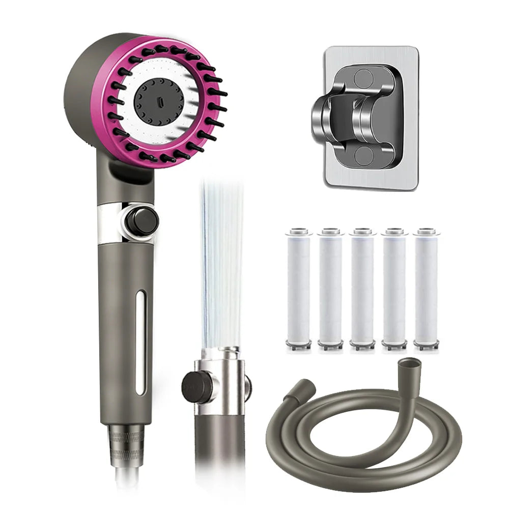 Filtered Handheld View Window Shower Head Bathroom Shower