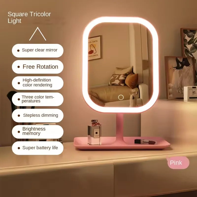 Desktop Vanity Mirror Led Makeup Mirror Colors Light