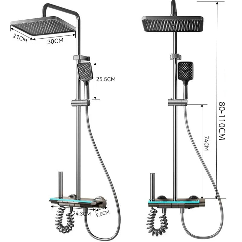 High-End Functions Bathroom Shower Faucet Digital Temperature