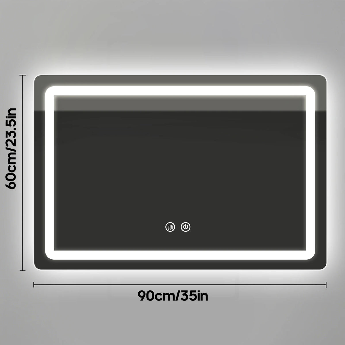 36x24 Inch Led Bathroom Mirror Vanity Mirrors Backlit
