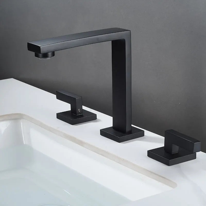 Brushed Gold Basin Faucet Total Brass Black Bathroom