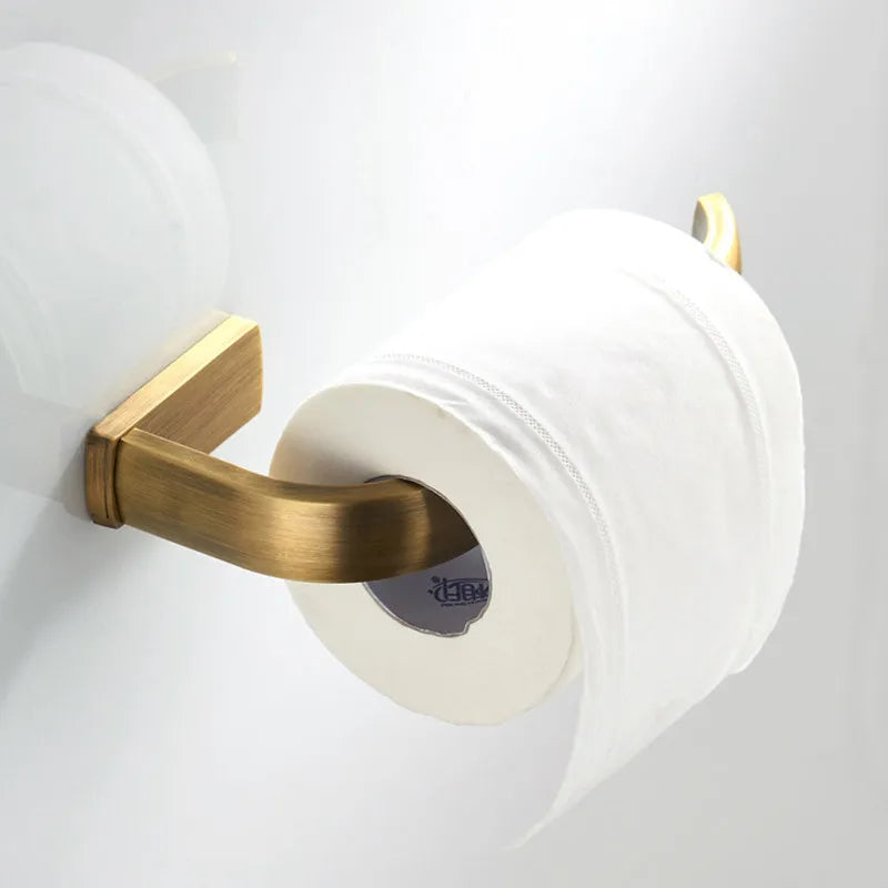 Bathroom Antique Brass Wall Mounted Toilet Paper Holder