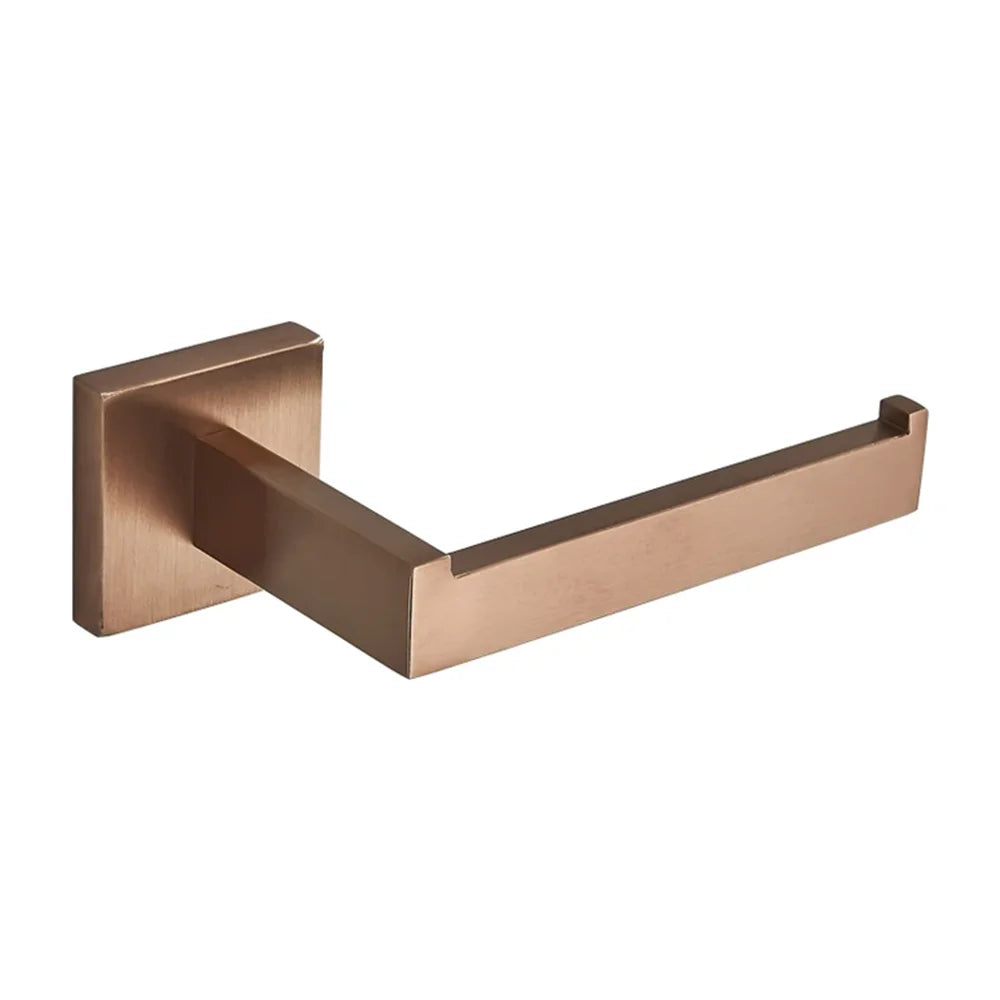 Brushed Rose Gold Toilet Paper Holder 16cm Screw