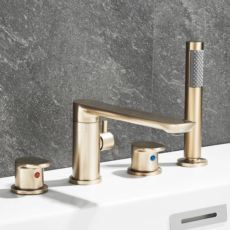 Ellen Bathtub Faucets Holes Black Cold Bath Shower