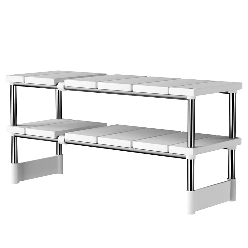 Adjustable Under Sink Storage Rack Expandable Bathroom Cabinet