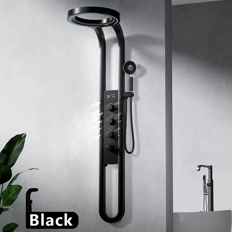Modern High End Rainfall Shower Panel Spa Massage