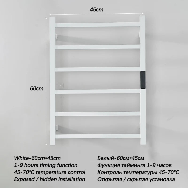 Bathroom Smart Temperature Control Electric Heated Towel Rail