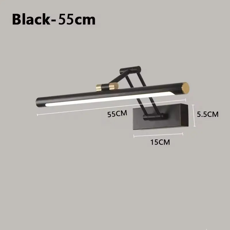 Led Bathroom Vanity Light Adjustable Swing Arm Mirror