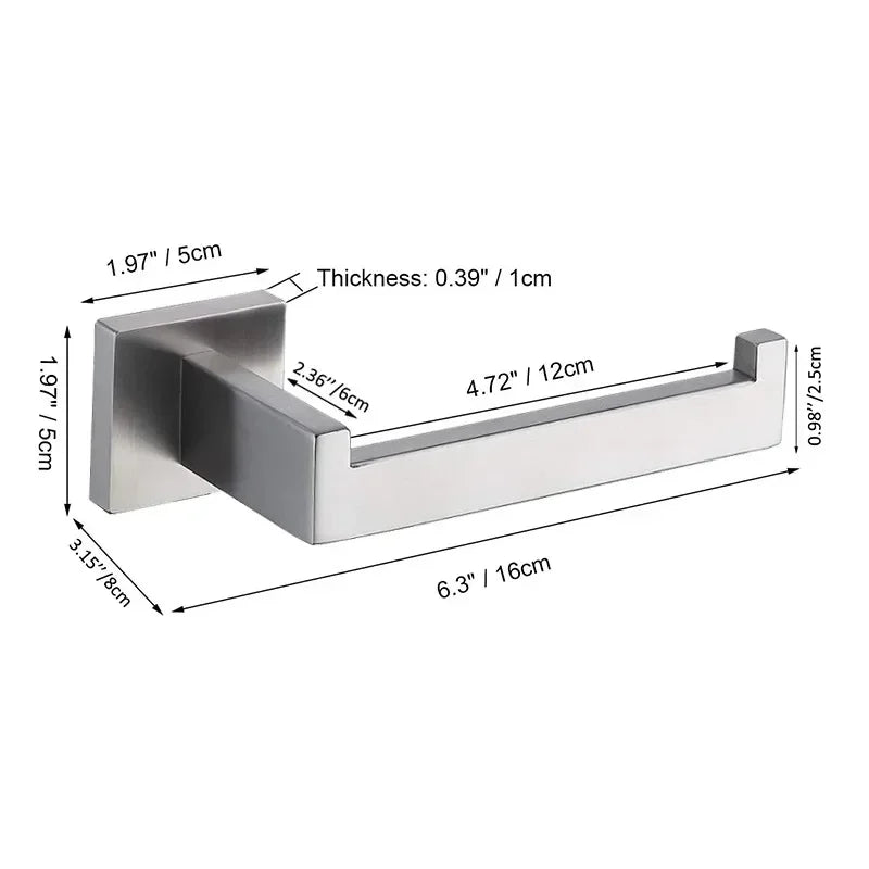 304 Stainless Steel Bathroom Matte Black Toilet Paper