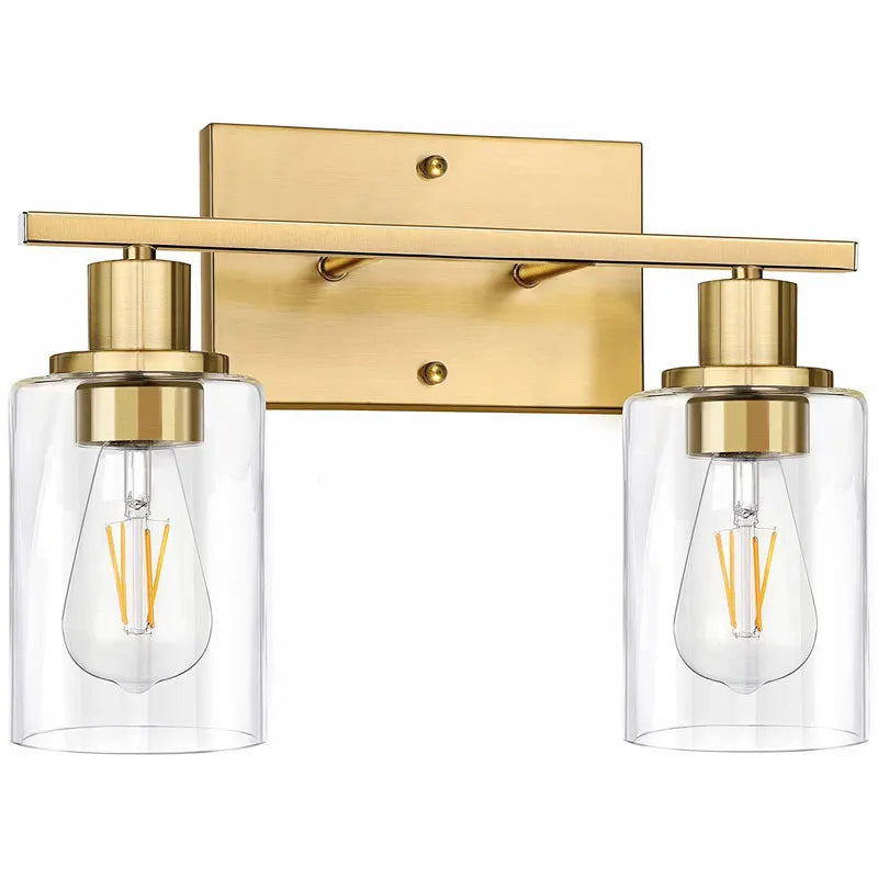 2-Light Bathroom Vanity Light Fixtures Vintage Industrial Metal