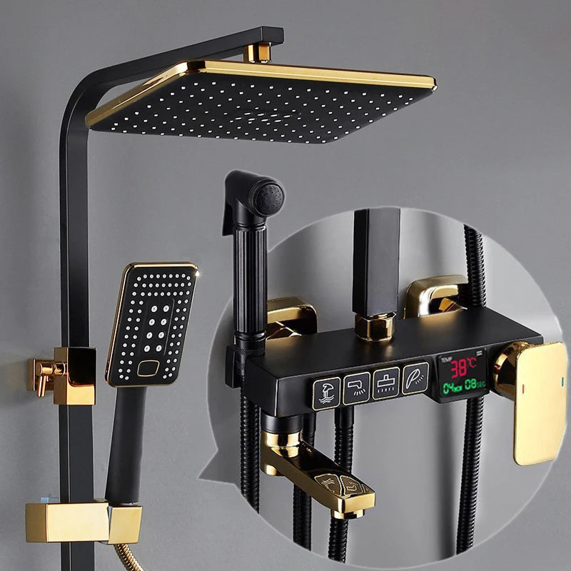 Sdsn Thermostatic Digital Bathroom Shower System Inch Rainfall