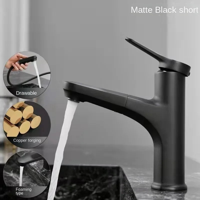 Cold Water Faucet Brass Valve Body Pull-Out Basin