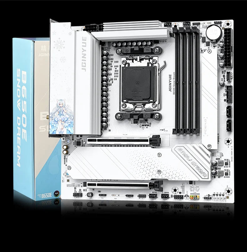 Jingyue B650e Snow Dream Gaming Motherboard Amd Am5