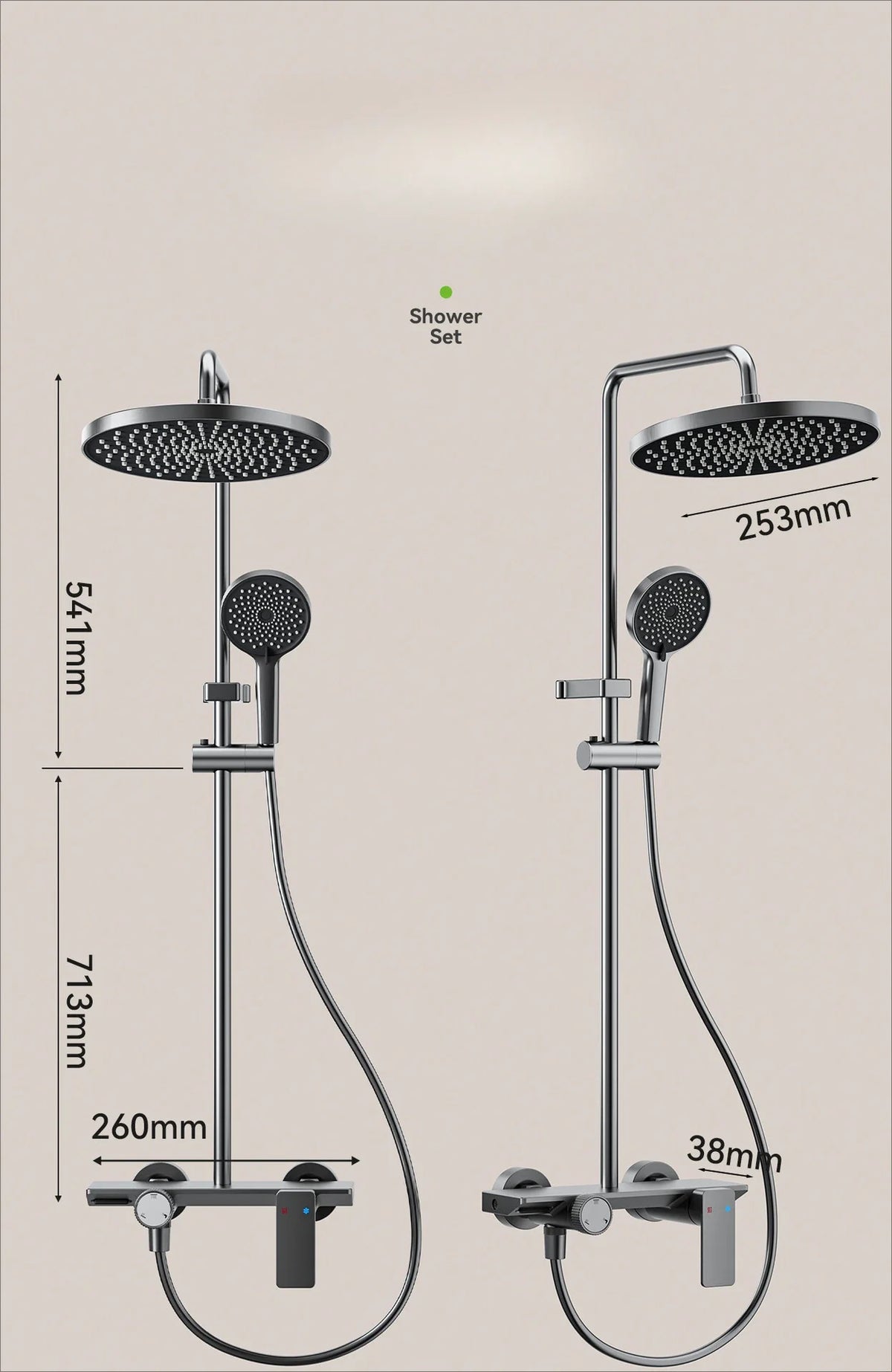 Knob Type Three Ways Water Outlet Sunflower Shower