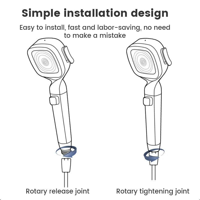 Shower Booster Showerhead Strong Pressure Shower Head Bathroom