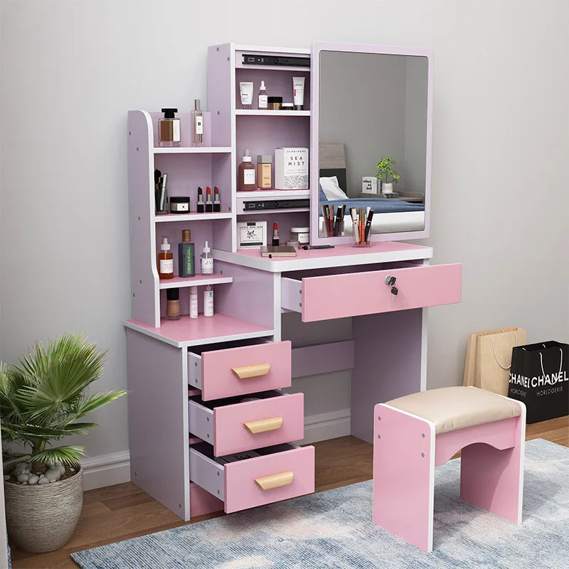 Dressing Table Small Apartment Dresser Modern Makeup Mirror