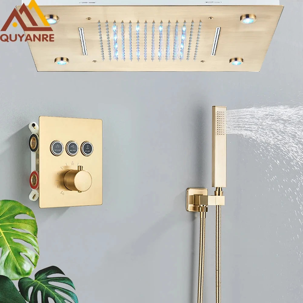 Digital Display Thermostatic Rain Shower System 14 20
