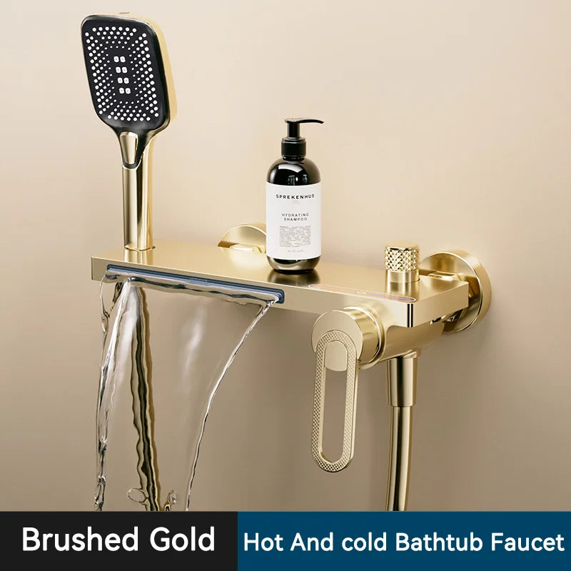 Bathtub Shower Faucet Handle Spout Mixer Tap Hand