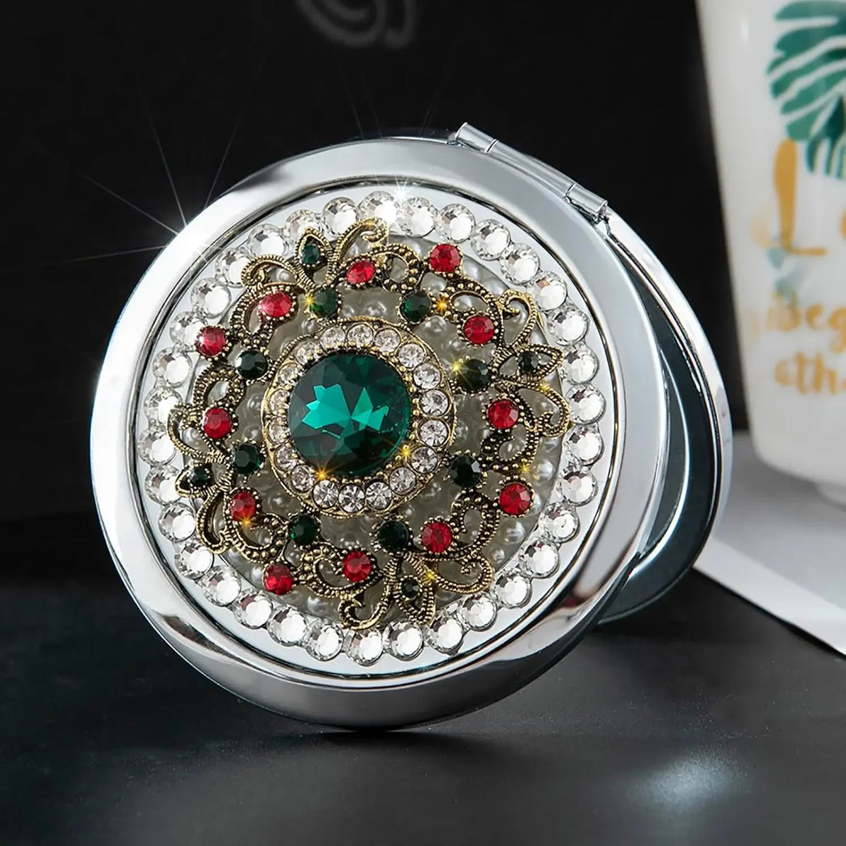 Compact Mirror 1x/2x Magnification Pocket Mirror Women 3inch