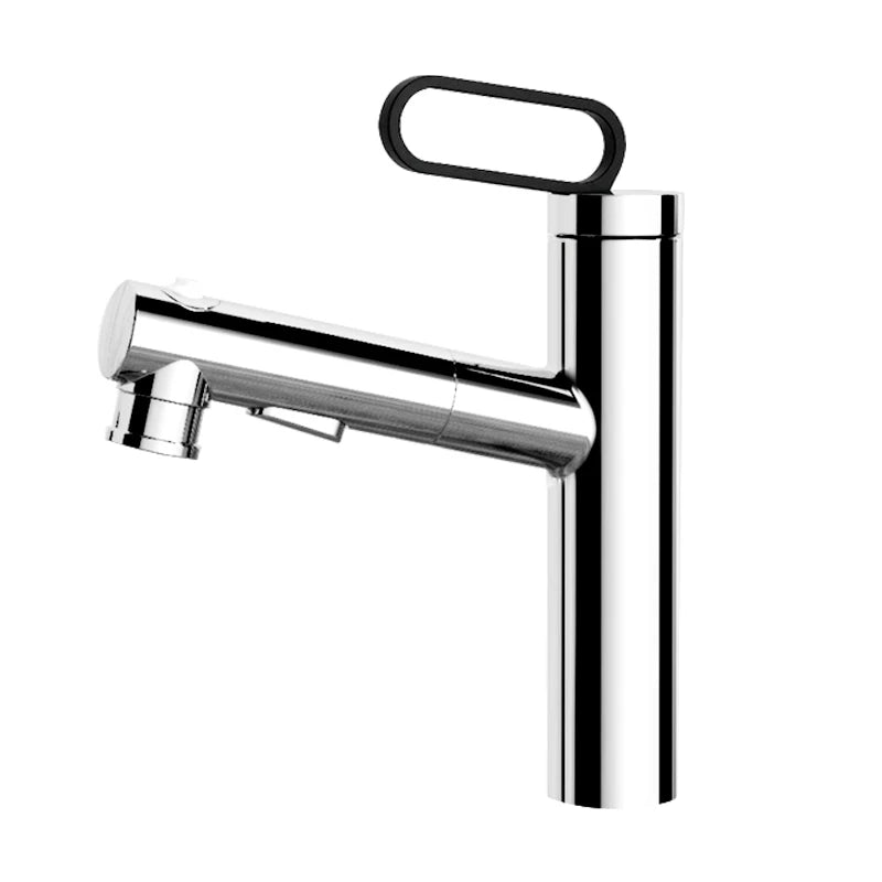 Huniu Bathroom Sink Faucet Basin Pull-Out Faucet Cold