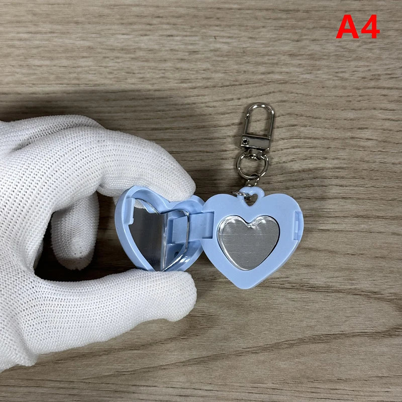 Mini Diy Plastic Box Keychain Mirror Storage In