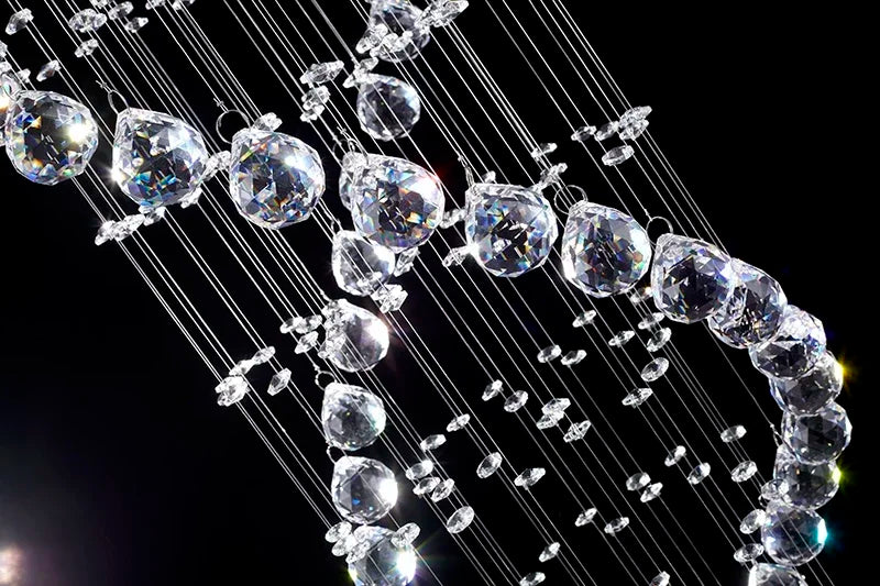 Modern Led Chandelier Fixture Luxury Hanging Lamp Staircase
