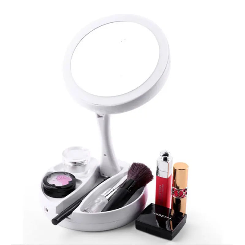 1x 10x Magnifying Vanity Mirror Led Lighted Flexible