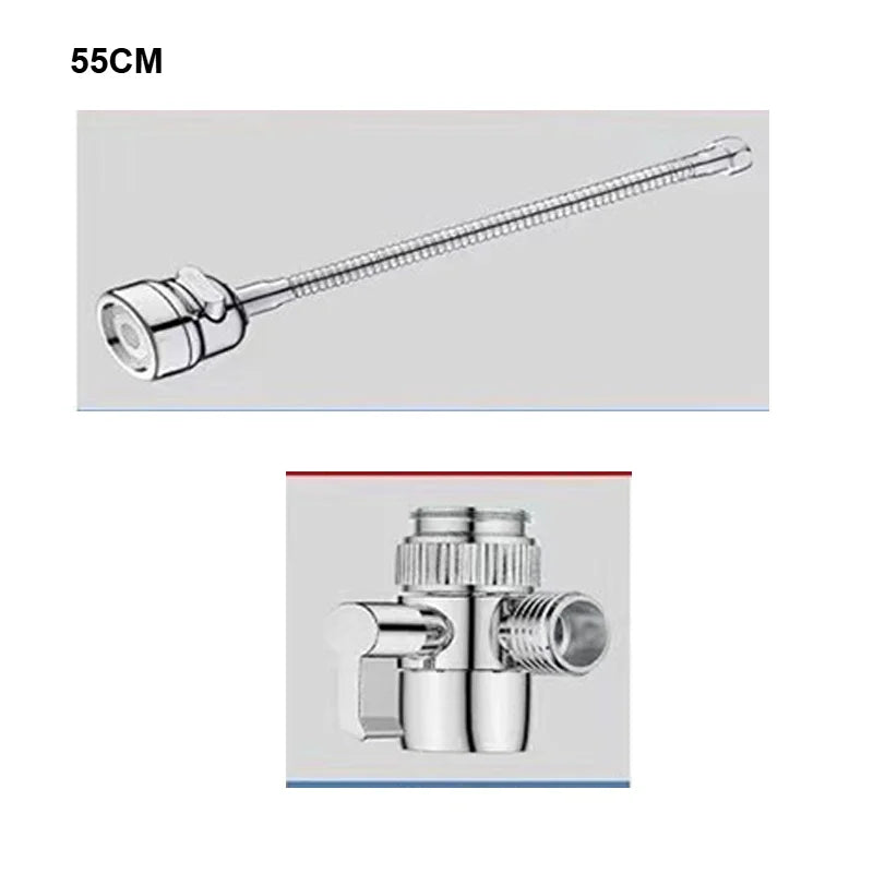 3-Speed External Shower Head Bathroom Sink Faucet Hair