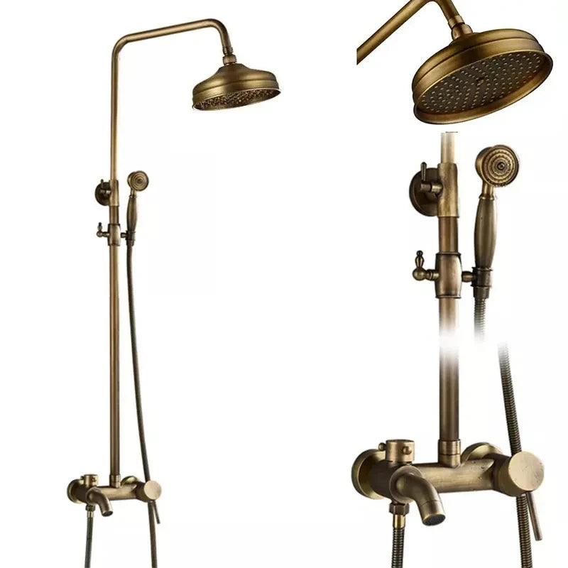 Antique Wall Hanging Shower Faucet Handle Hand Shower