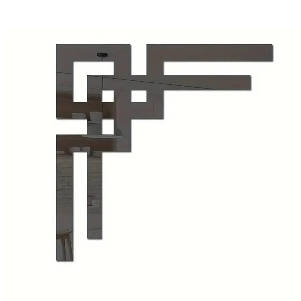 8/4pcs Acrylic Mirror Sticker Corner Onlay Hollow Stickers