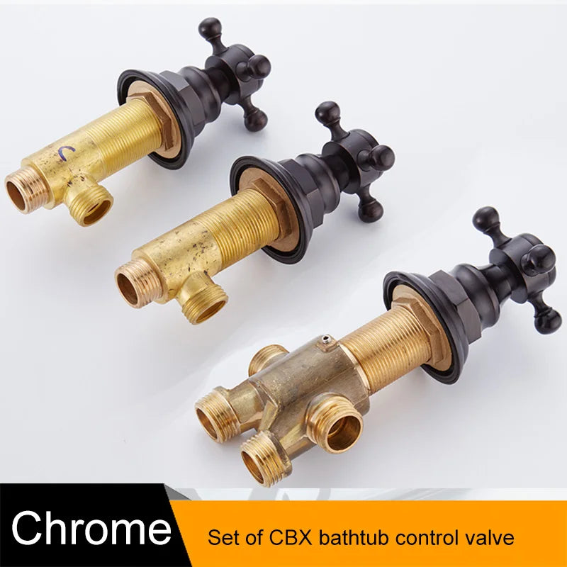 Bakala Black Cold Water Brass Switch Valve Bathtub