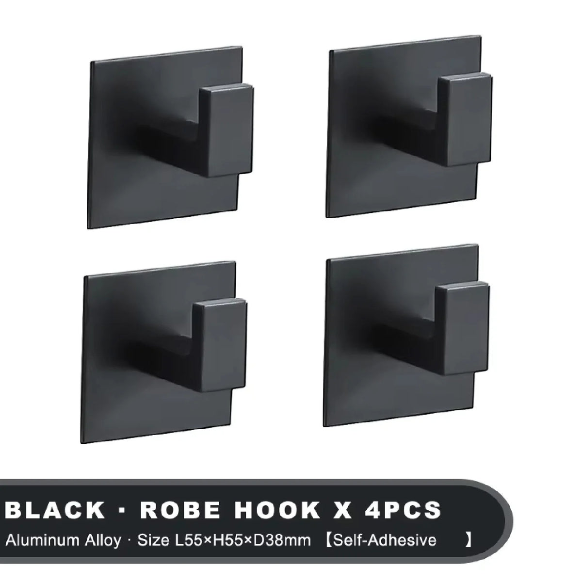 1-4pcs Strong Adhesive Wall Hook Sticker Hanging Coat