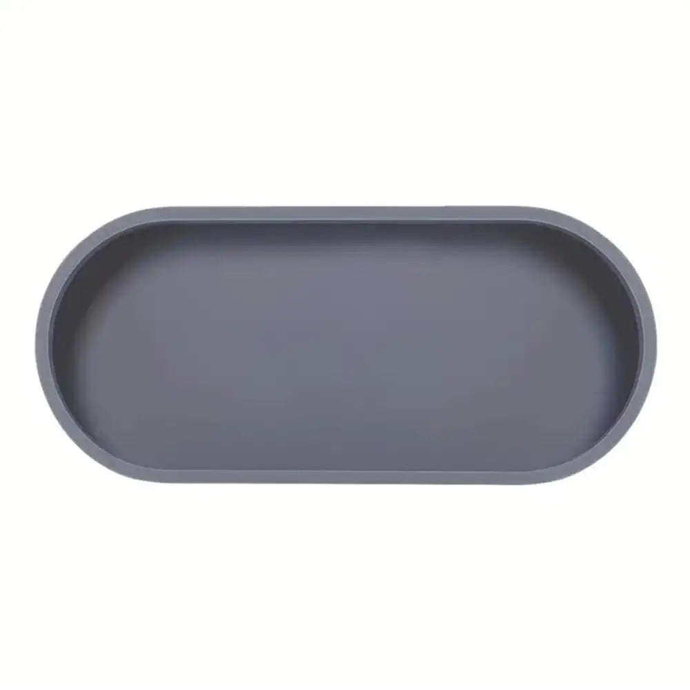 1pc Bathroom Vanity Silicone Tray Rectangular Dish Soap