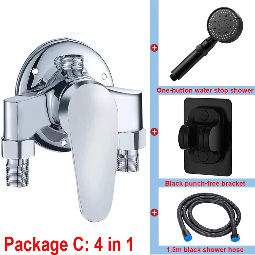 G1/2 Bathtub Shower Faucet Cold Water Mixing Valve