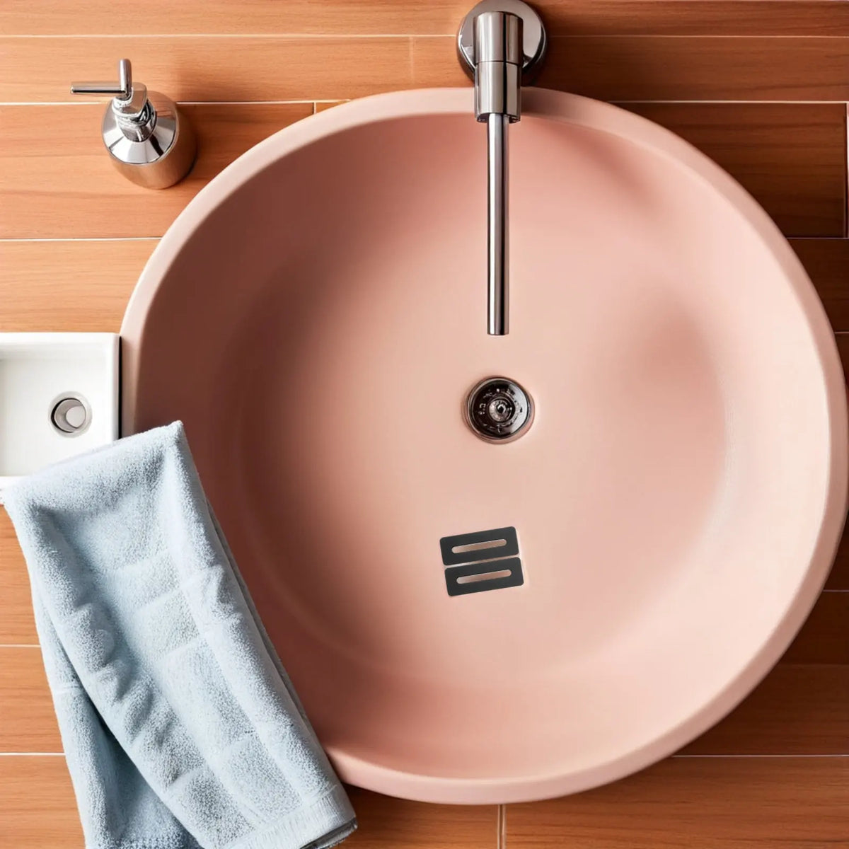 2pcs Sink Overflow Cover Metal Rectangle Black Basin