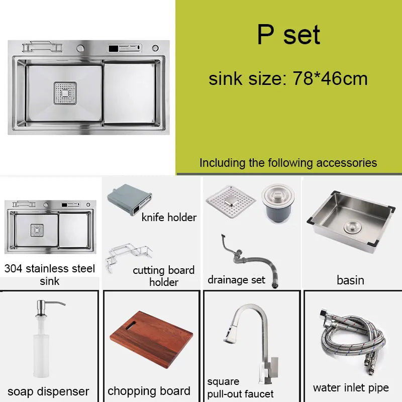 Black High Low Sink Sink Knife Holder Vegetable