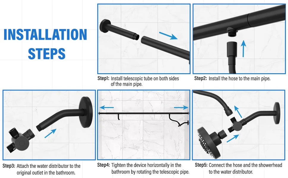 Tandem Shower Head Couples High Pressure Dual Shower