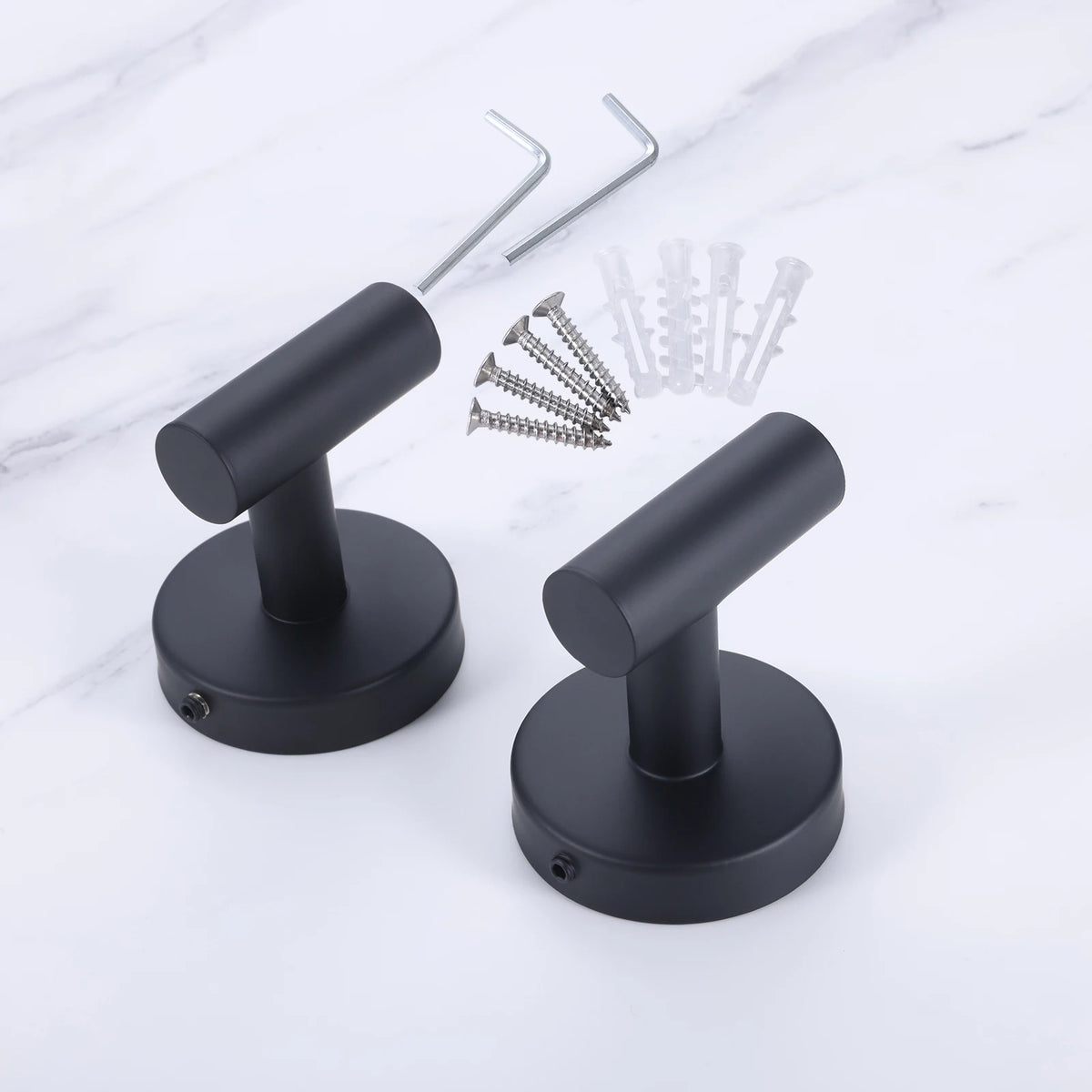 2pcs Bathroom Towel Hook Screw In Coat Robe