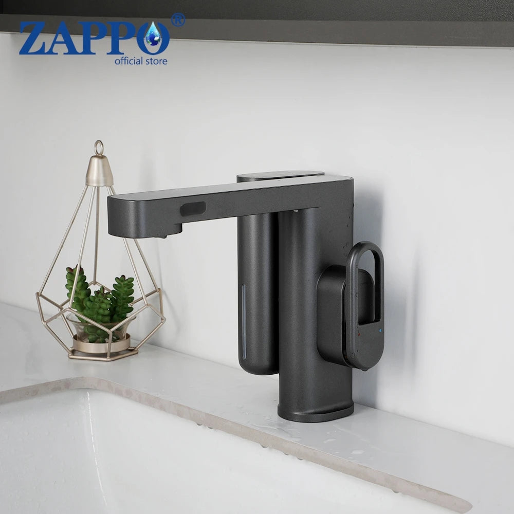 Zappo Sensor Bathroom Faucet Automatic Sensor Smart Soap