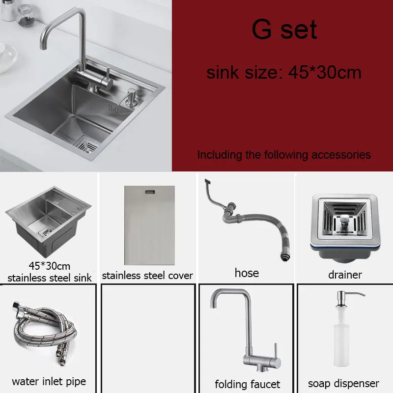 304 Stainless Steel Sink Island Bar Brushed Finish