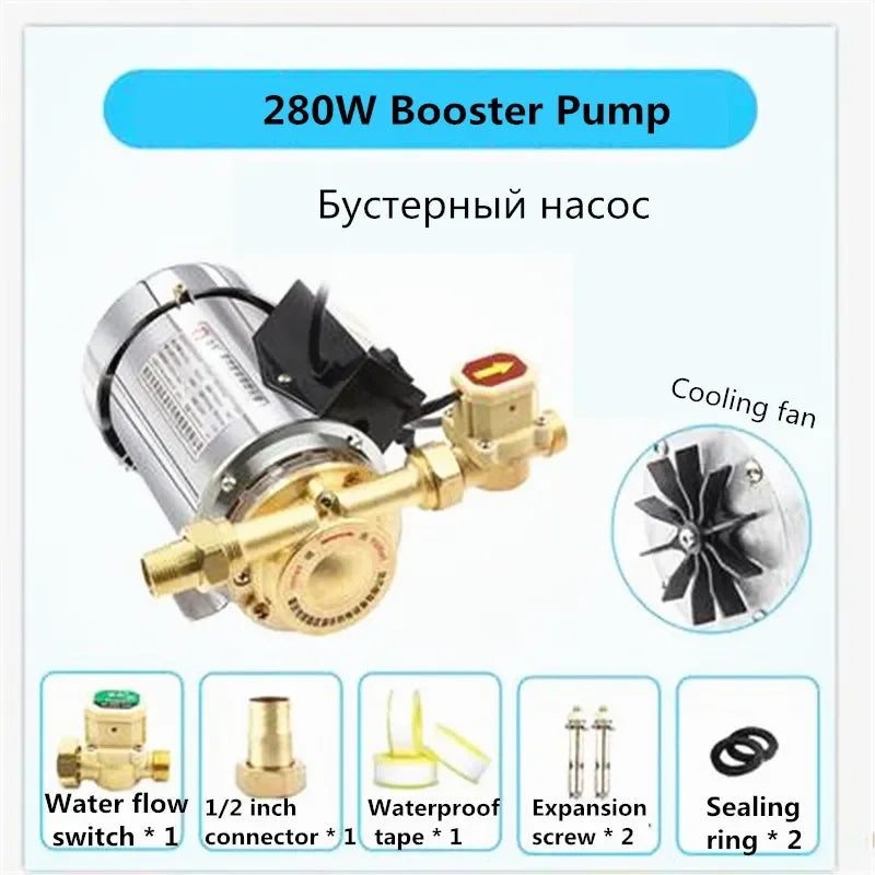 220v Booster Pump Mute Tap Water Pipeline/Heater Automatic