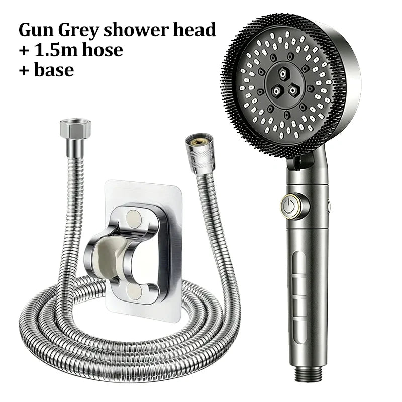 Modes High Pressure Turbo Shower Head Spa Massage