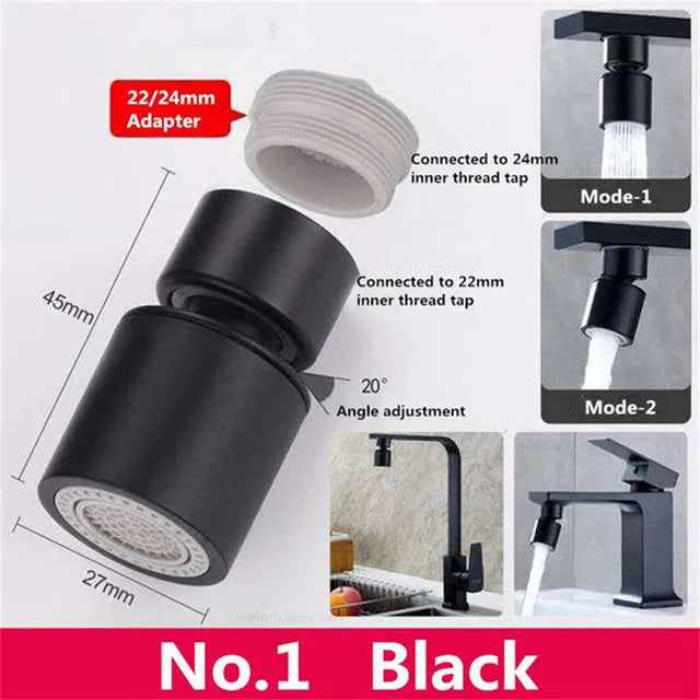 360 Rotary Faucet Spray Head Filter Washbasin Splash