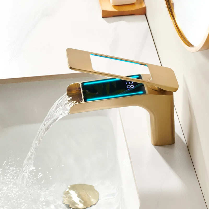 High-Quality Grey Basin Faucet Brass Construction Bathroom Sink
